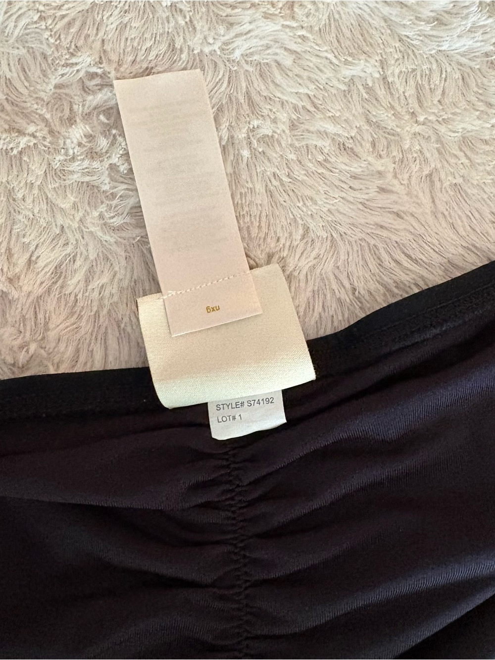 kate spade Black Triangle Bikini with Gold bow Hardware, Size M, EUC - Picture 12 of 13
